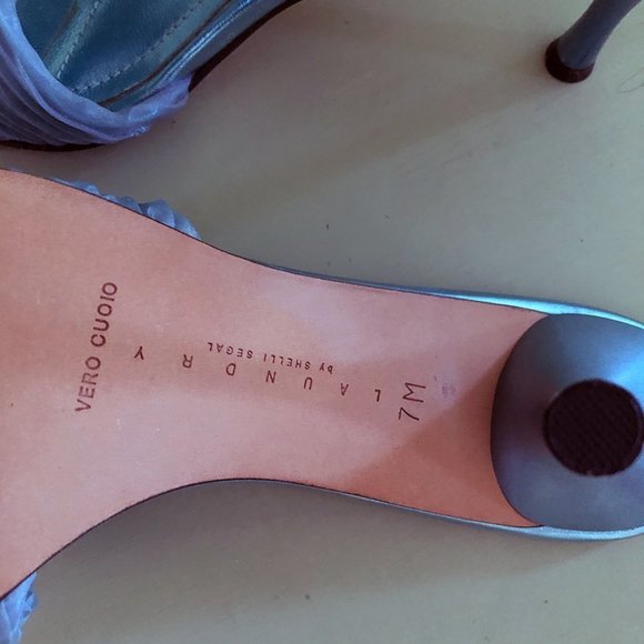 Zappos / Shelli Segal Blue Metallic Sandal 7 NEW - Picture 3 of 5